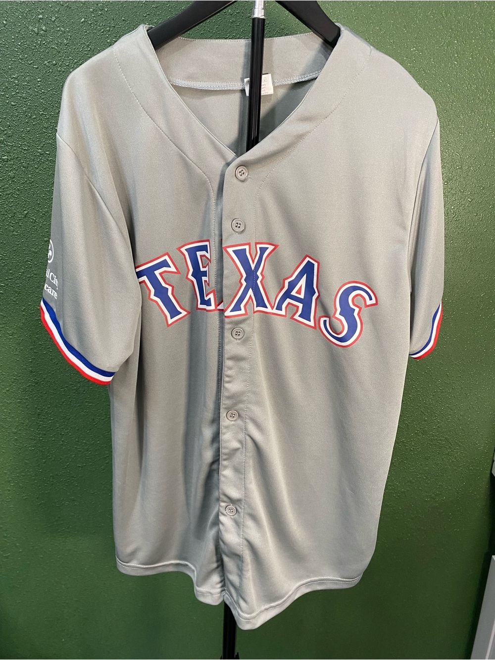 Texas Rangers Joc Pederson Gray SGA Jersey Medical City Healthcare Size M